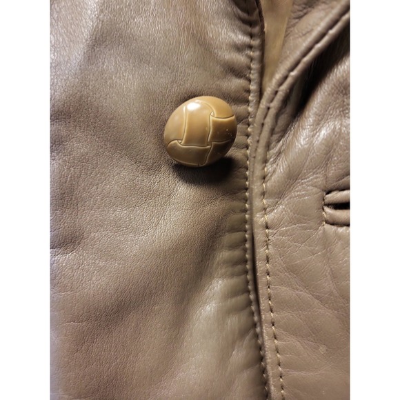 Mens Brown Leather Jacket Blazer Style Outerwear Coat Size Unspecified - Picture 3 of 11